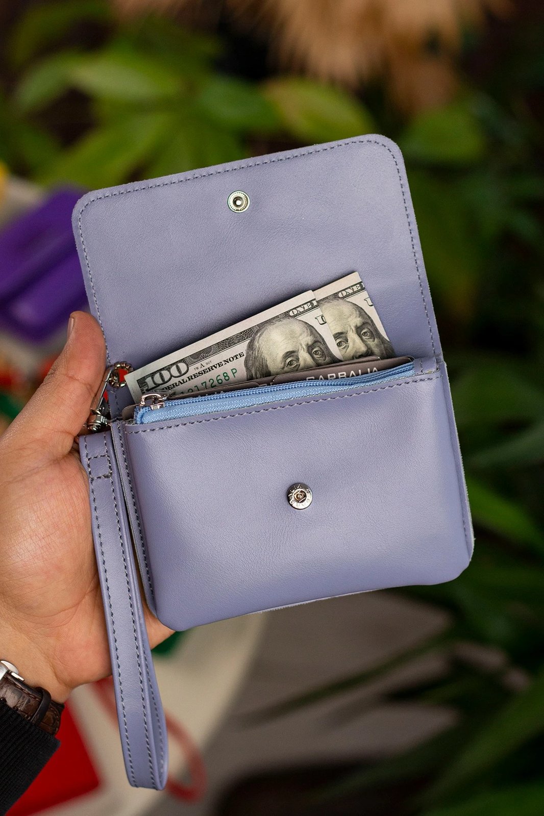 Portofol për gra, ngjyrë baby blue, Zoozie Bags