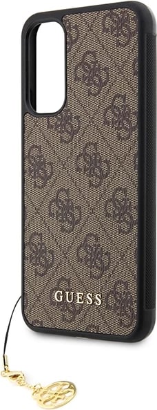 Mbështjellës Guess 4G Charms për Samsung Galaxy A34 5G, kafe Mbështjellës Guess 4G Charms për Samsung Galaxy A34 5G, kafe
