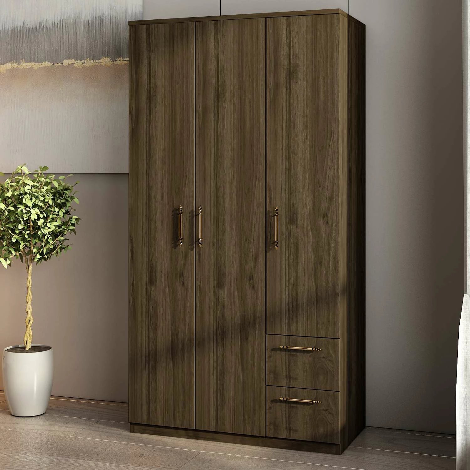 Dollap Merlin, ngjyrë arre, Skye Decor