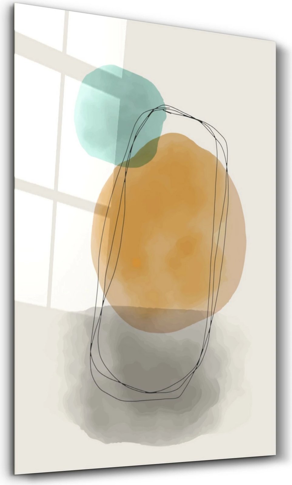 Pikturë dekorative prej xhami të temperuar, shumëngjyrëshe, CAM-1087, 46x72 cm