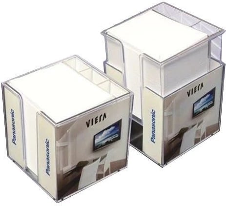 Kub i dyfishtë për shënime me mbajtës lapsash NEXT, 9x7x9cm