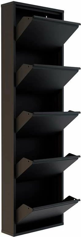 Dollap këpucësh Skye Decor, 5 pjesë, metal, i zi