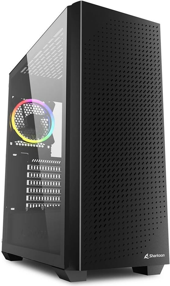 Kasë Sharkoon VS9 RGB midi, e zezë