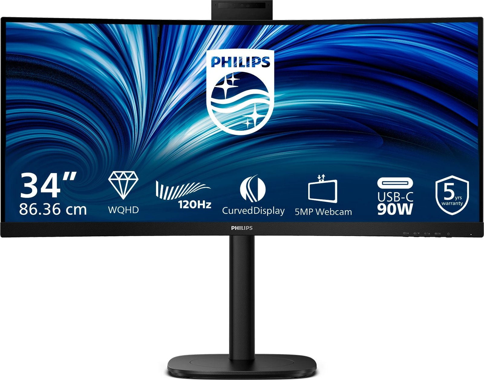 Monitor Philips 34B2U3600CH 34 inç, WQHD, 120Hz, USB-C, i zi