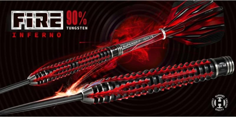 Shigjeta darts Harrows unisex, të zeza të kuqe