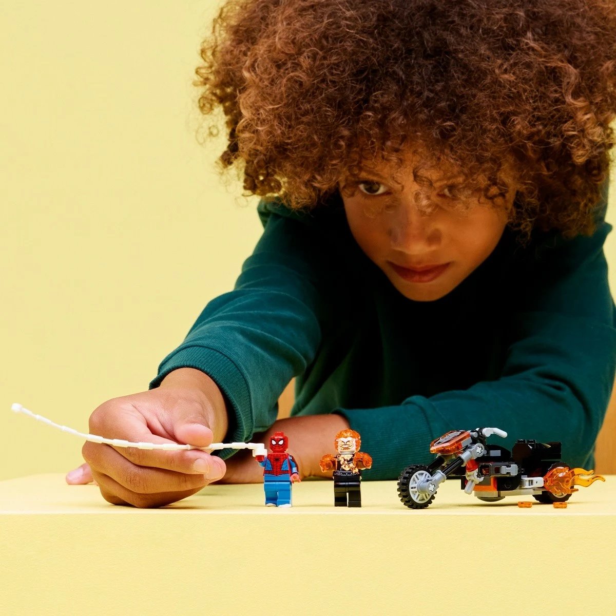 Set ndërtimi LEGO Marvel 76335 Spider-Man vs Ghost Rider, 72 pjesë, 6+, set i vogël