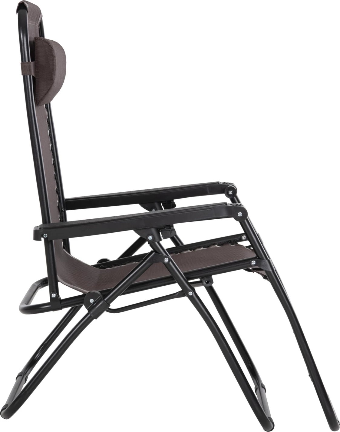 Karrige relaksuese COMPANION, tekstilene kafe, metal i zi, FH5095.13, 67x145x110cm, set prej 2 copë