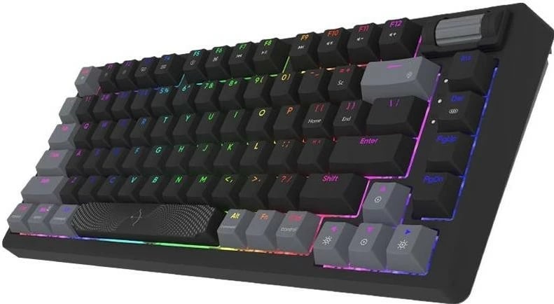 Tastierë AQIRYS Adara Mini, RGB, mekanike, me mikrofon, ngjyrë zezë-gri Tastierë AQIRYS Adara Mini, RGB, mekanike, me mikrofon, ngjyrë zezë-gri