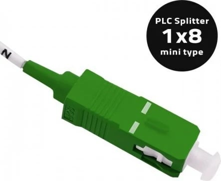 Splitter optik Qoltec 54205 PLC 1x8 mini type, i gjelbër