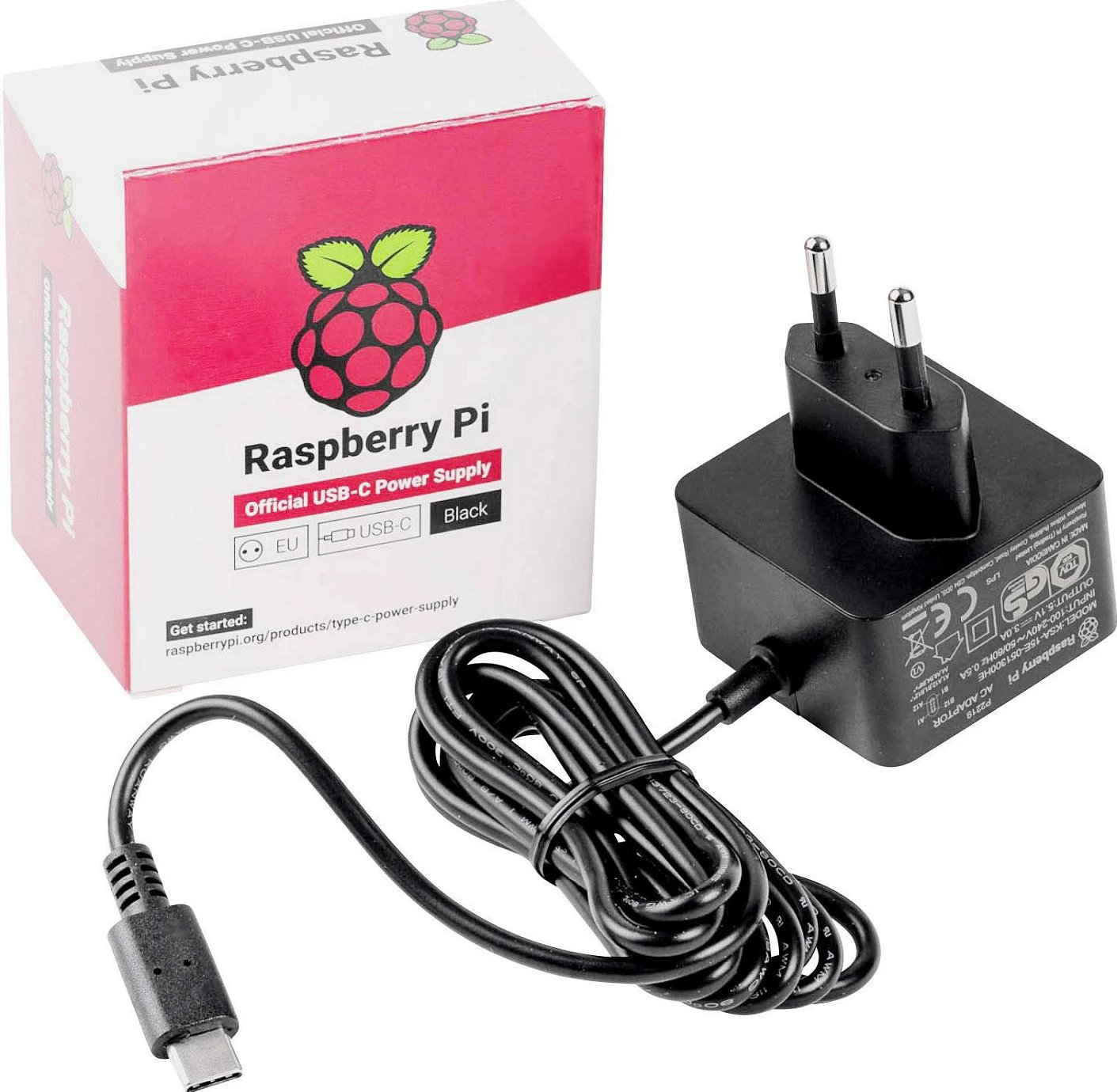 Furnizues energjie Raspberry Pi 27W USB-C, EU, i zi