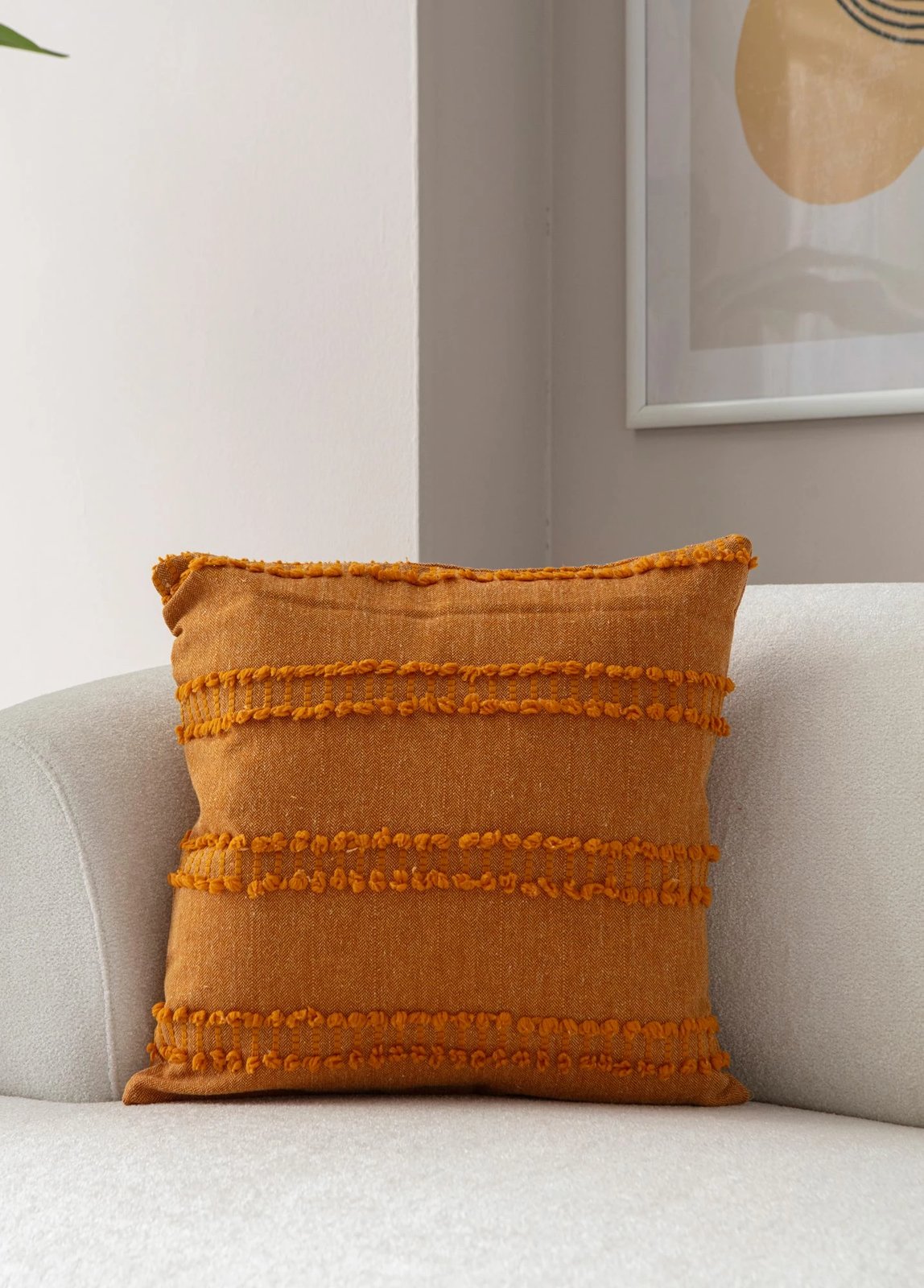 Jastëk dekorativ portokalli, Evila Originals, Tuffet - Orange v2, 43x43cm