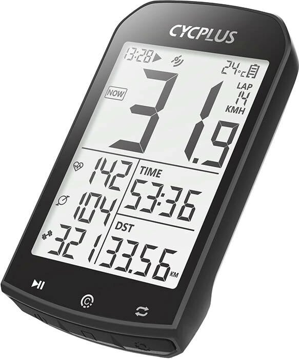Kompjuter biçiklete GPS Cycplus M1, 2.9" LCD, Bluetooth 5.0, IPX6, i zi