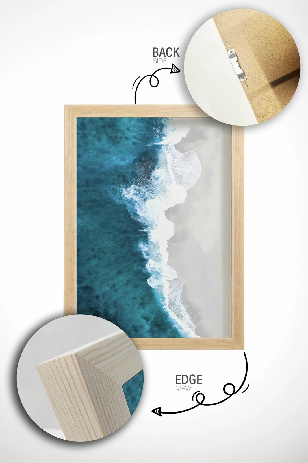 Pikturë dekorative me kornizë, Wallity, Lmnmdl50