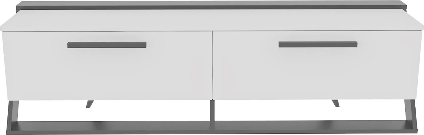 Komodë TV Skye Decor, Astrid, e bardhë dhe e zezë