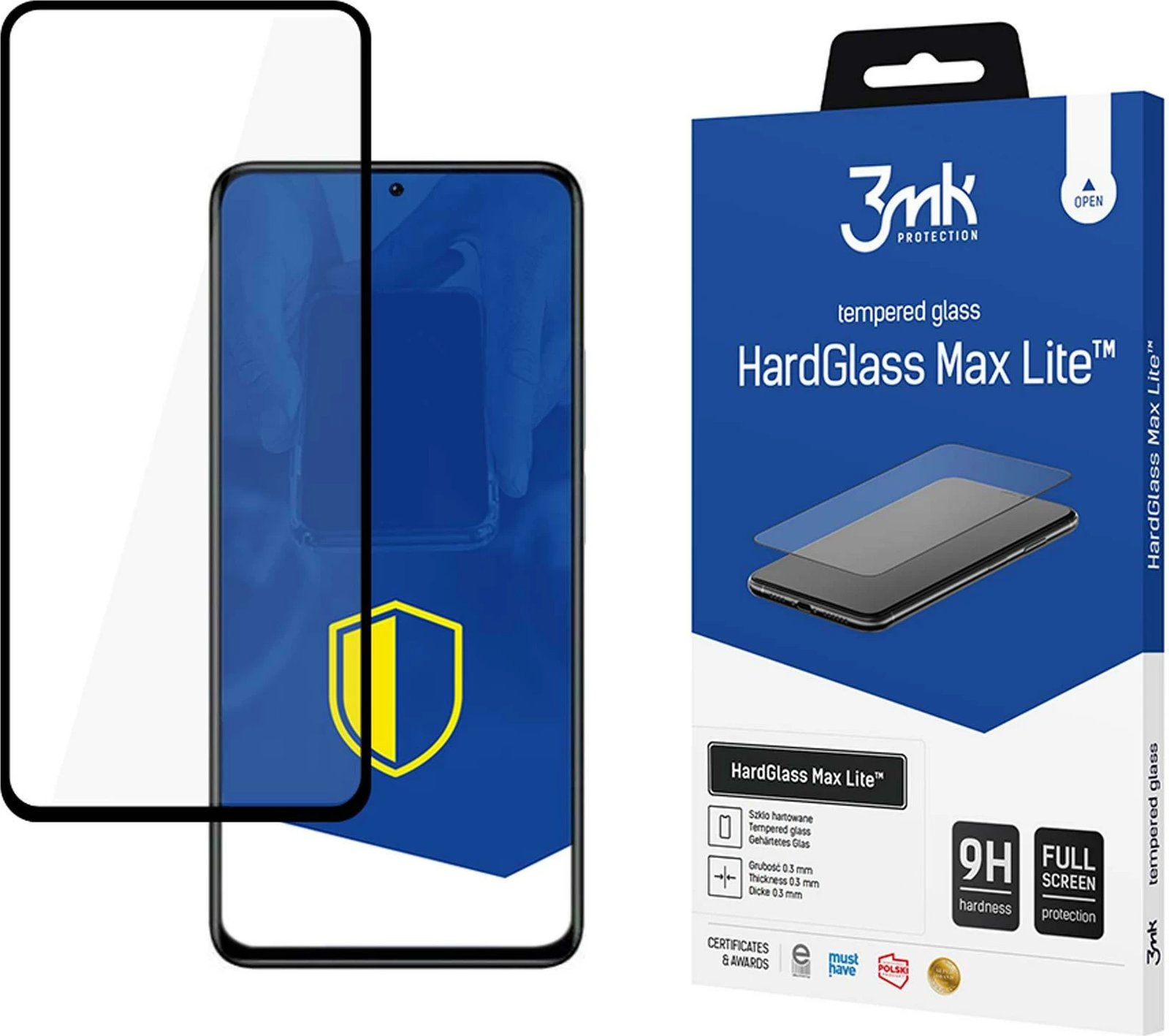 Xham mbrojtës 3mk HardGlass Max Lite për Xiaomi Redmi Note 11 Pro/Pro+, i zi