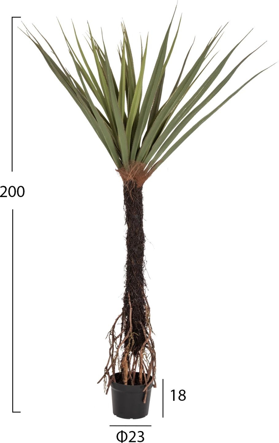 Bimë sintetike dekorative, pema Sisal në vazo, FH7989, 200H cm