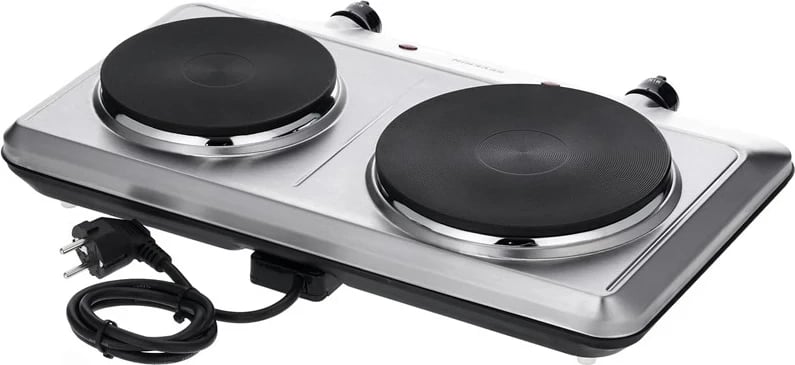Sobë elektrike Severin DK 1014, 2 pllaka, çelik inoks, countertop