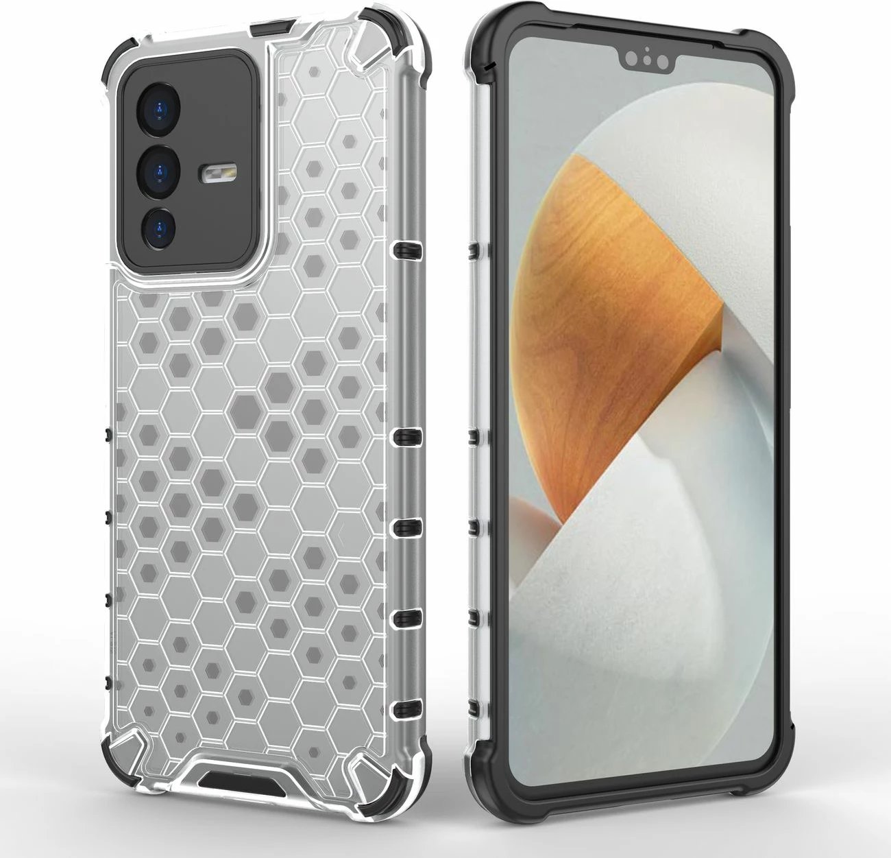 Mbështjellës Hurtel honeycomb për Vivo V23 5G, i zi Mbështjellës Hurtel honeycomb për Vivo V23 5G, i zi