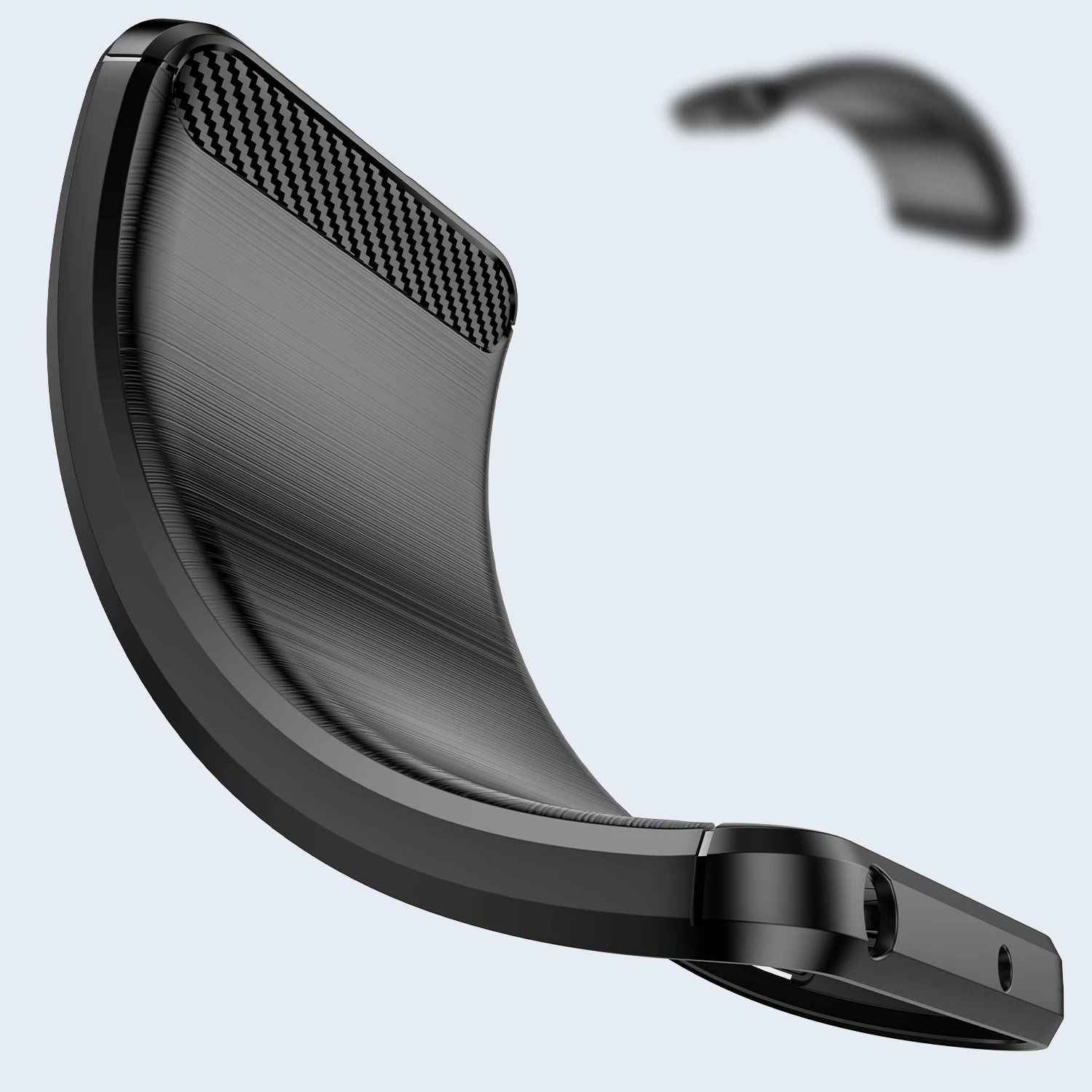 Mbështjellës Hurtel Carbon Case për Motorola Moto G Play 2022, i zi