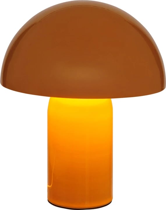 Llambë tavoline Mushi, metal, ngjyrë e verdhë, 20x24.5cm