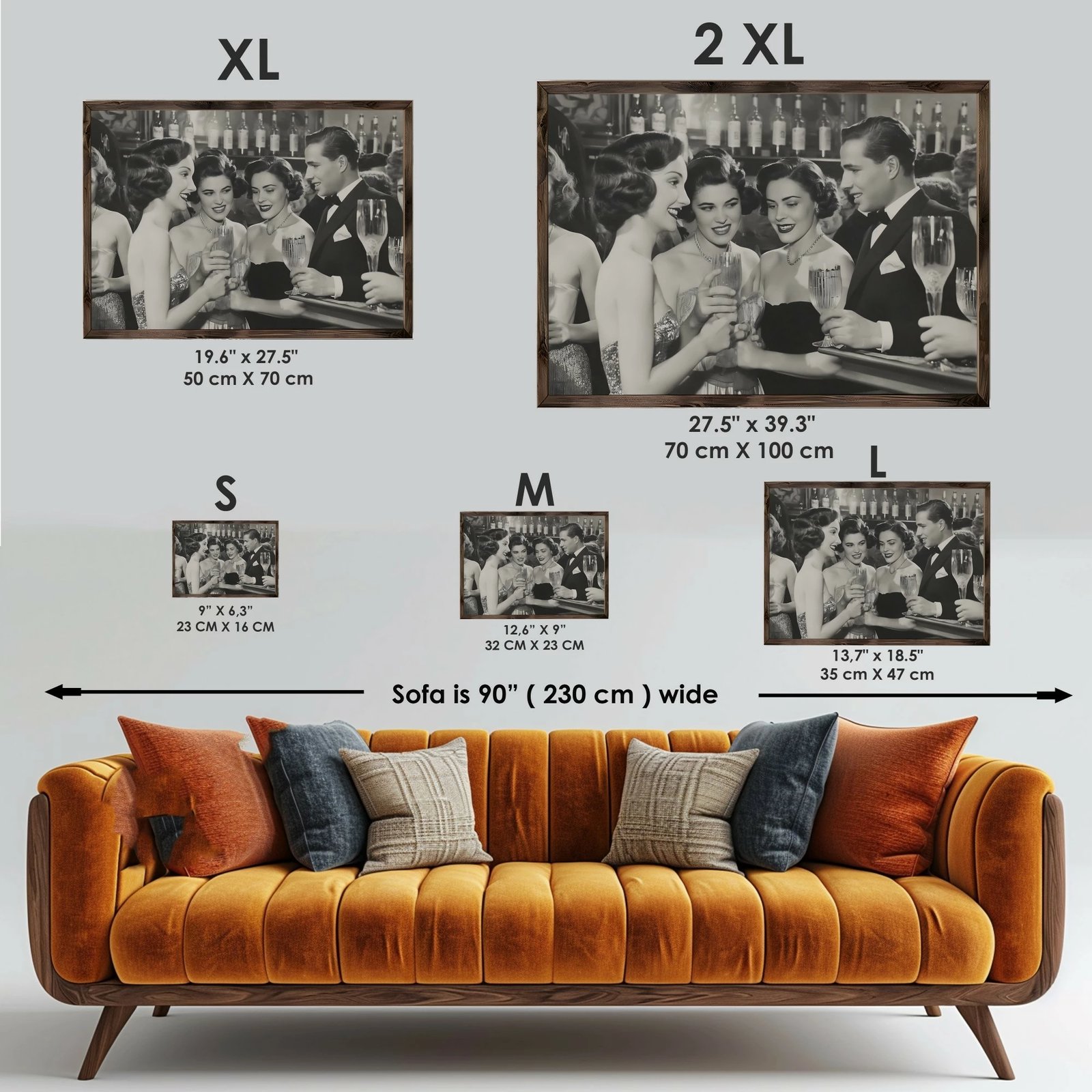 Pikturë dekorative me kornizë MDF, shumëngjyrëshe, Wallity, GE150-L