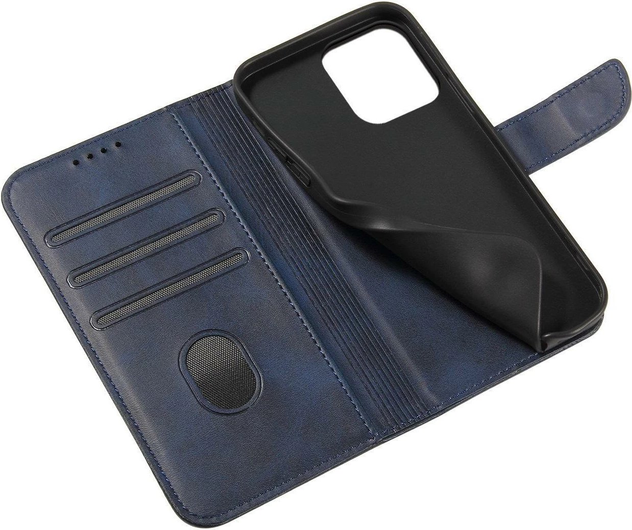Mbështjellës magnetik Hurtel për Xiaomi Redmi Note 12 5G / Poco X5 5G, me kapak, portofol dhe qëndrim, Blu