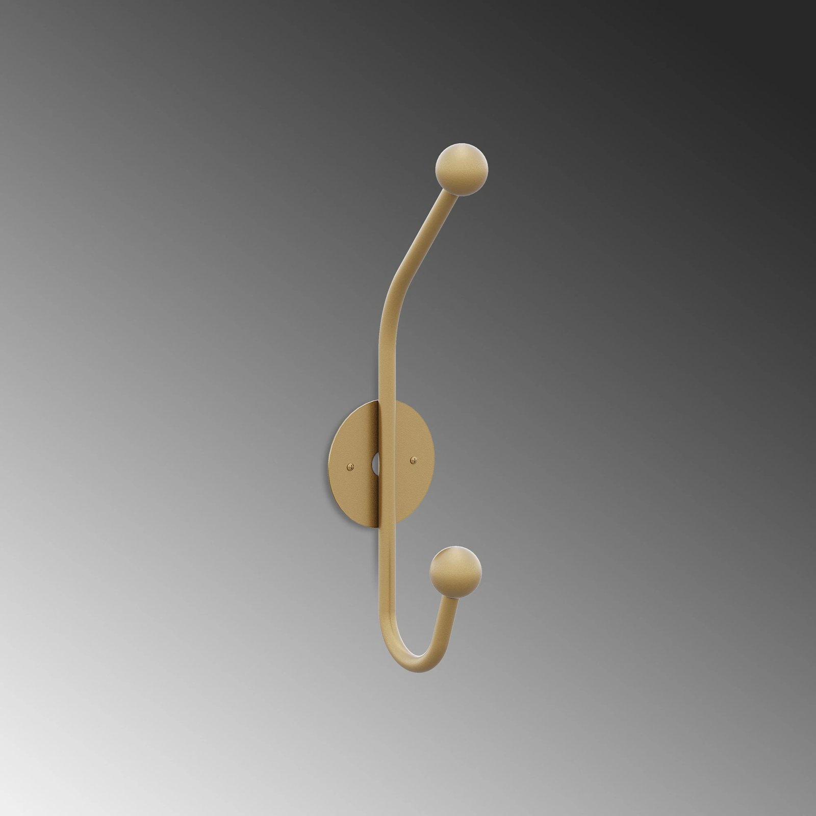 Varëse muri metalike, ngjyrë ari, Rhino-A, 6x9cm, lartësi 24cm