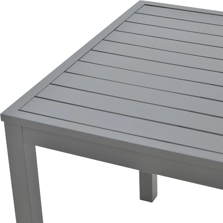 Set tavoline me karrige Kliton-Naoki B, 5 pjesë, alumin anthracite, rattan natyral, 80x80x74cm