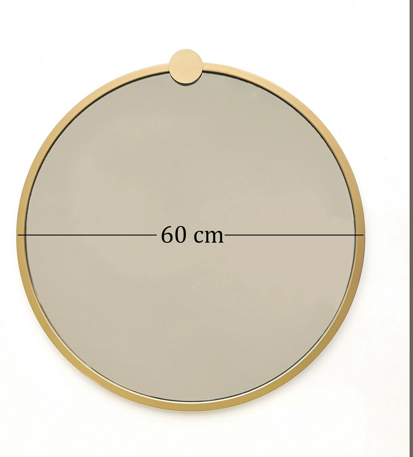 Pasqyrë e rrumbullakët, kornizë metalike ngjyrë ari, Hanah Home, A708