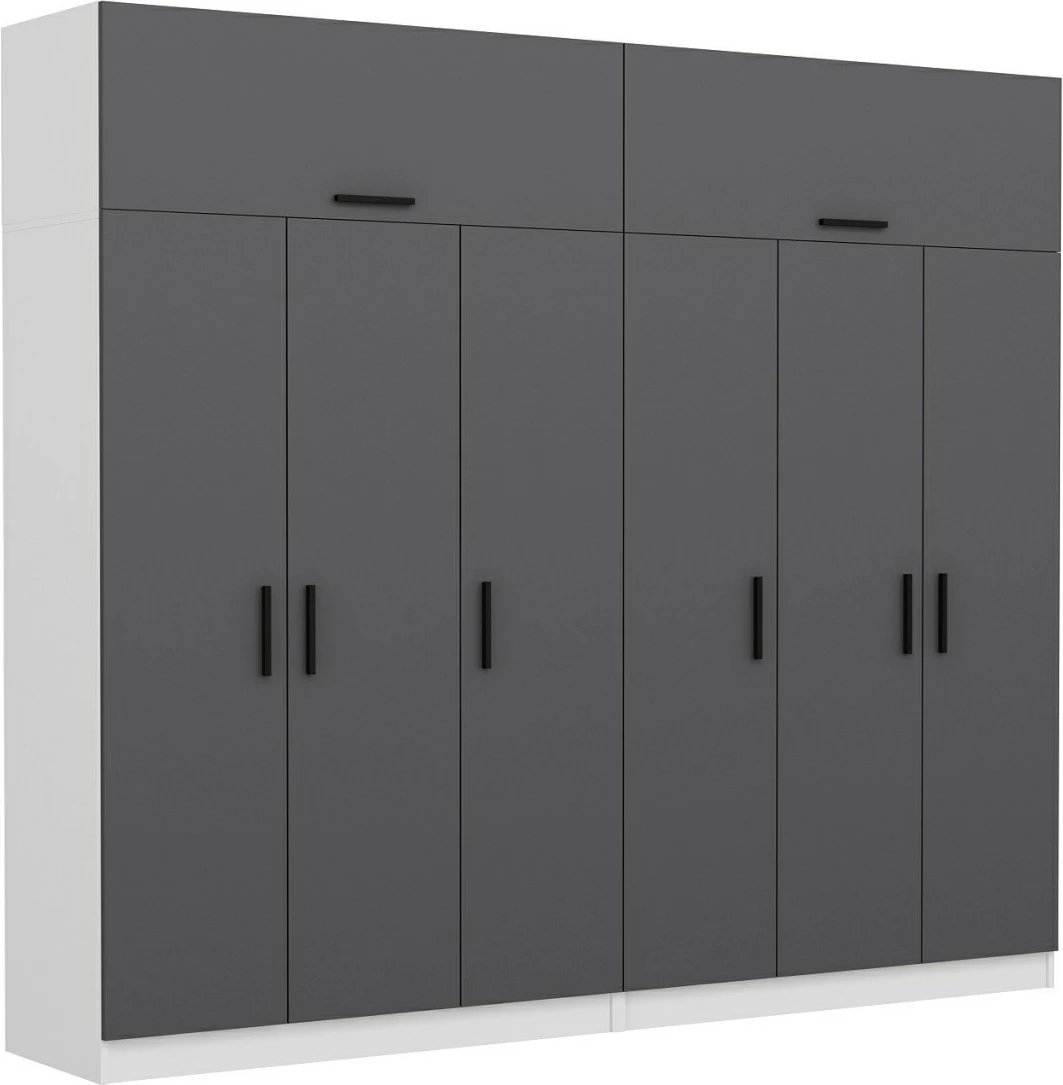 Dollap i madh për dhomë gjumi, ngjyrë antracit, Skye Decor, Kale - 5240