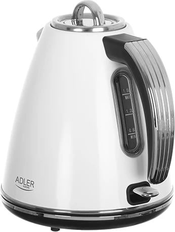 Zierës uji elektrik, Adler AD 1343, 1.5 L, 1850–2200W, element inoks i sheshtë, bazë 360°, sistem sigurie STRIX, e bardhë