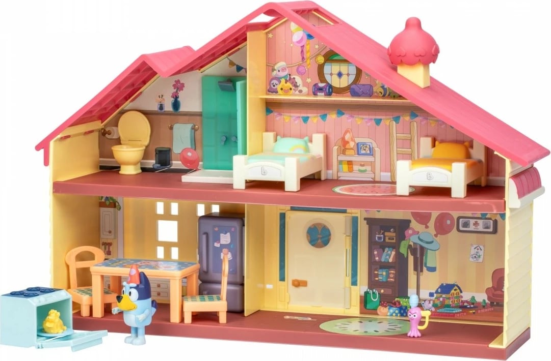 Set lodrash Bluey Family House Celebration, Tm Toys, BLU17669, plastikë, për fëmijë, shumëngjyrësh