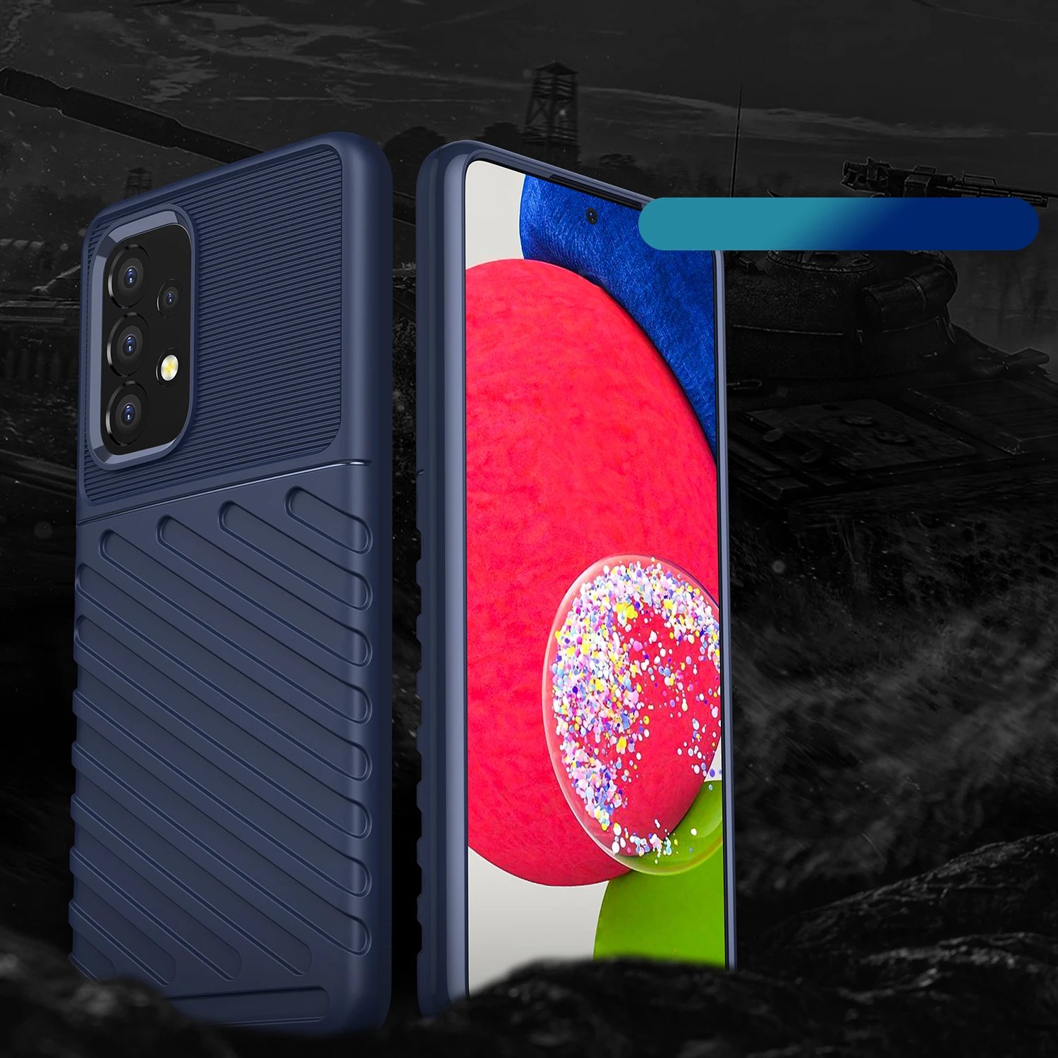 Mbështjellës Hurtel Thunder Case për Samsung Galaxy A53 5G, kaltër