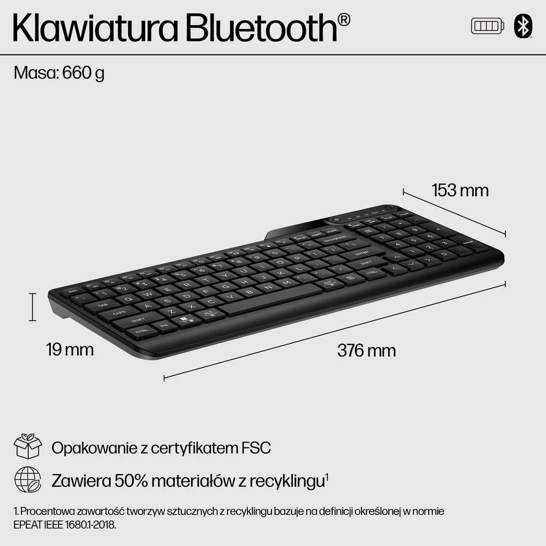 Tastierë Bluetooth për disa pajisje HP 460 Tastierë Bluetooth për disa pajisje HP 460