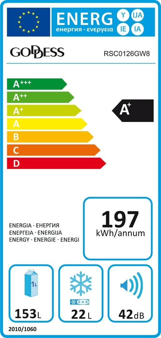 Frigorifer GODDESS GODRSC085GW8SFN