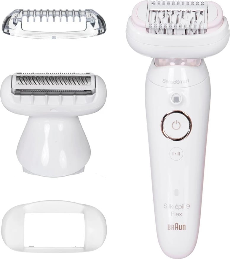 Depilator Braun Silk-épil 9 Flex 9002, 40 piskatore, i bardhë