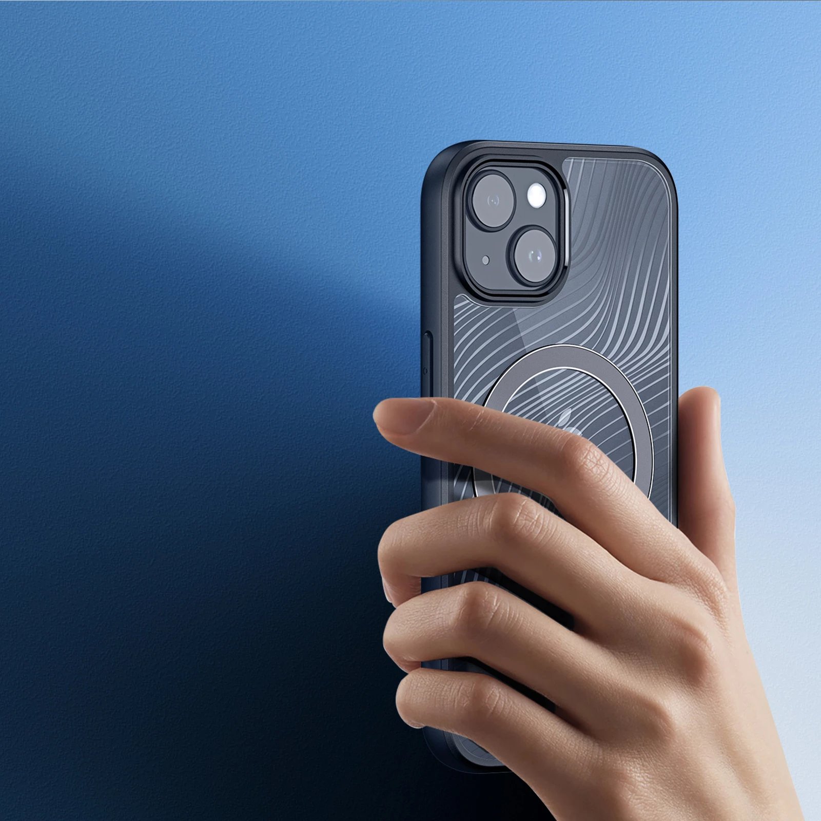 Mbështjellës Dux Ducis Aimo Mag për iPhone 15 Plus, MagSafe, i zi