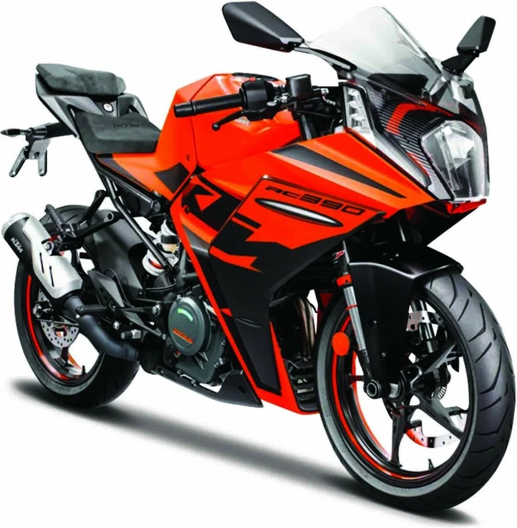 Model metalik motor KTM RC 390 Maisto 1:12, portokalli/zi