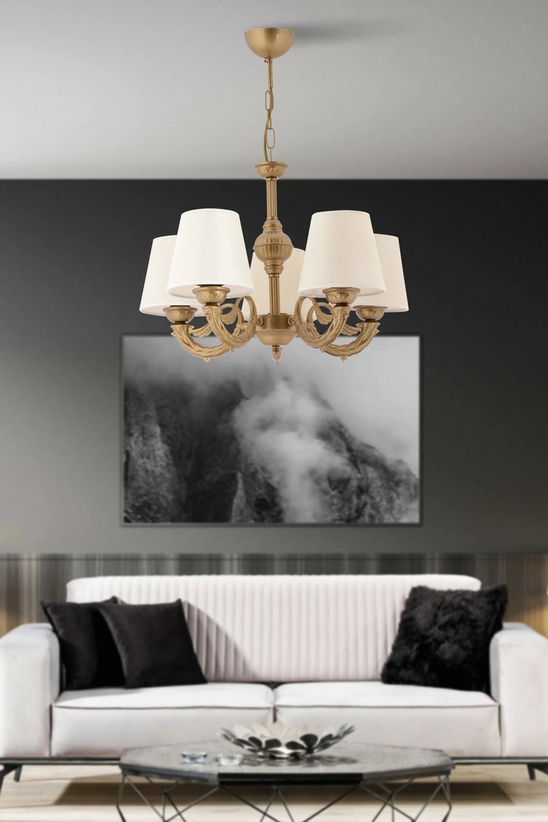 Llambadar Opviq, krem dhe ari, Fiona