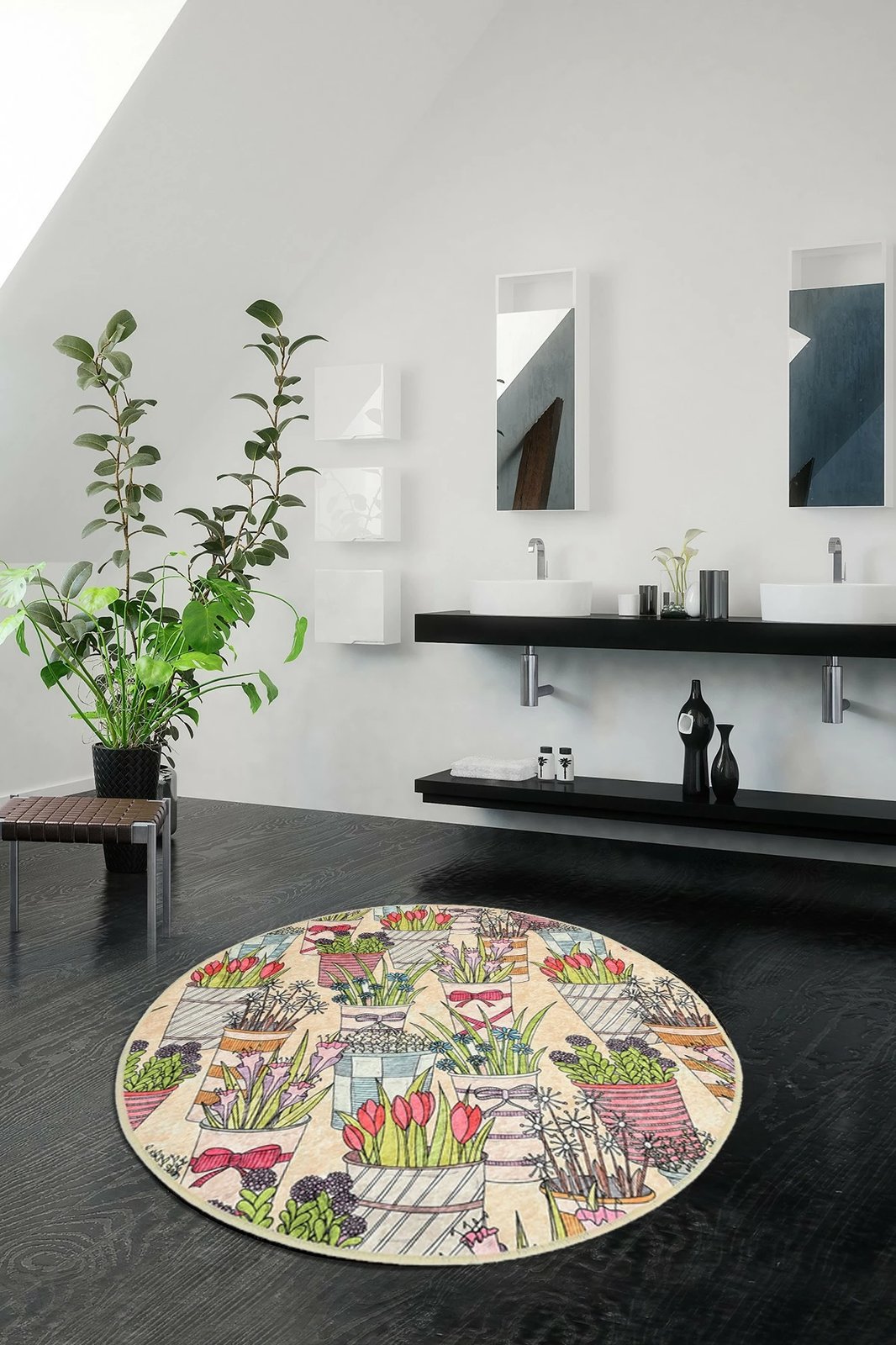 Tapet banjoje Mijölnir, Flowerpot Djt, shumëngjyrësh, 100cm