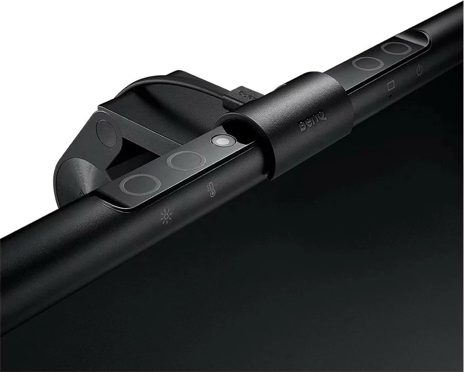 Dritë shirit monitori, BenQ, ScreenBar CLIP 9H.W42WT.EQ2, USB-C 5V/1A, 15 nivele ndriçimi me sensor automatik, e zezë