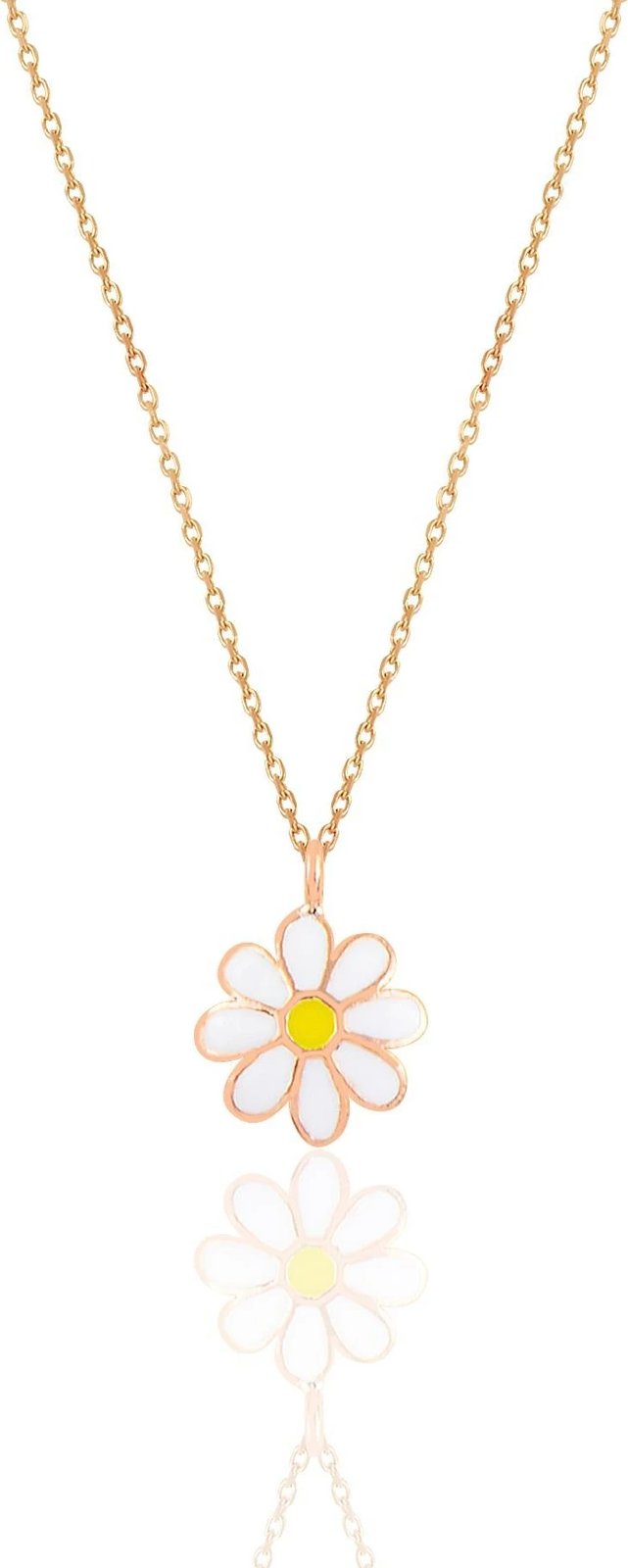 Qafore argjendi, ngjyrë rozë e artë, lule margarite, Jumeon 10401ROS