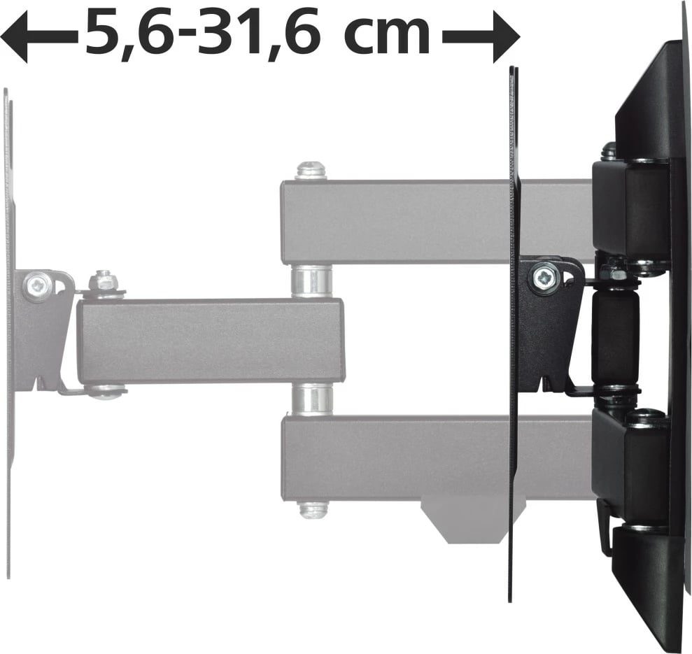 Mbajtës për TV Hama FullMotion, 122cm (48 "), 2 krah, i zi, 118101