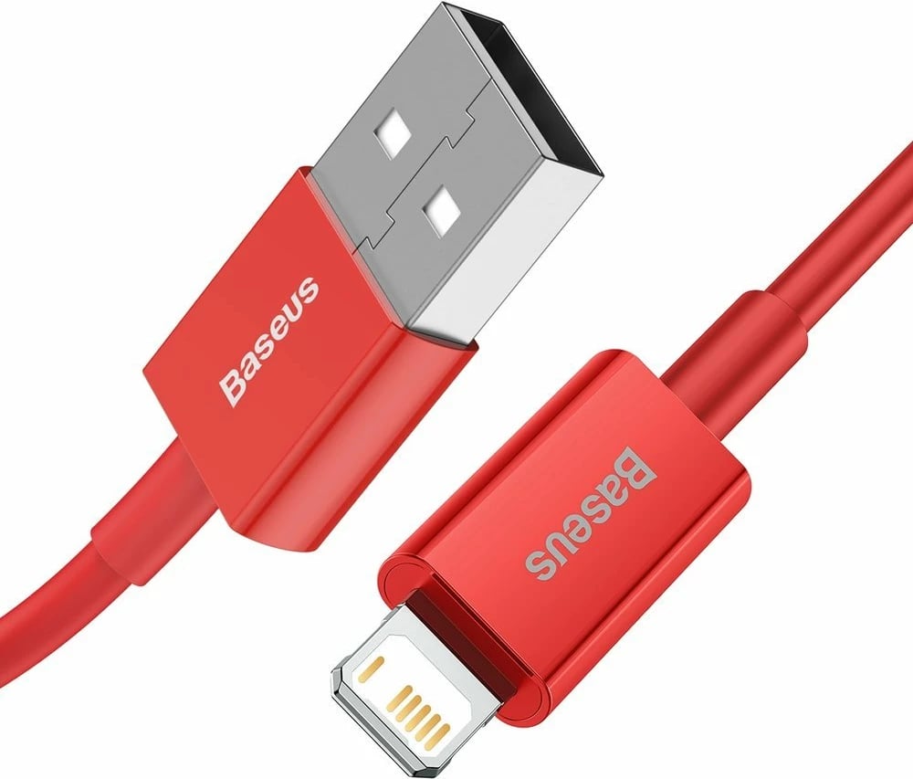 Kabllo Baseus Superior CALYS-A09, USB në Lightning, 1m, 2.4A, Kuqe
