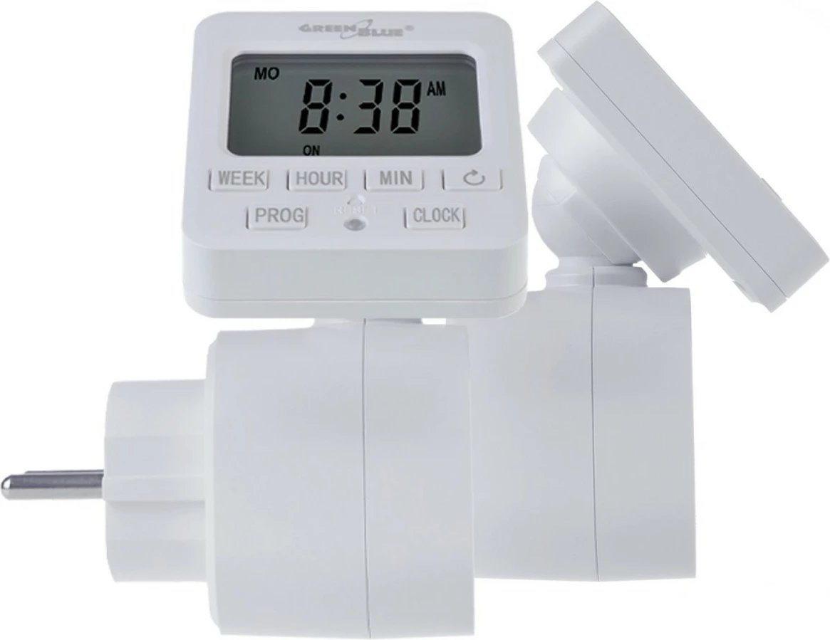 Programator kohe digjital GreenBlue GB605E, 16A, i bardhë