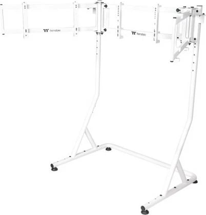 Mbajtës monitorësh Thermaltake Triple Monitor Stand Pro Snow, për 3 ekrane, çelik, i bardhë