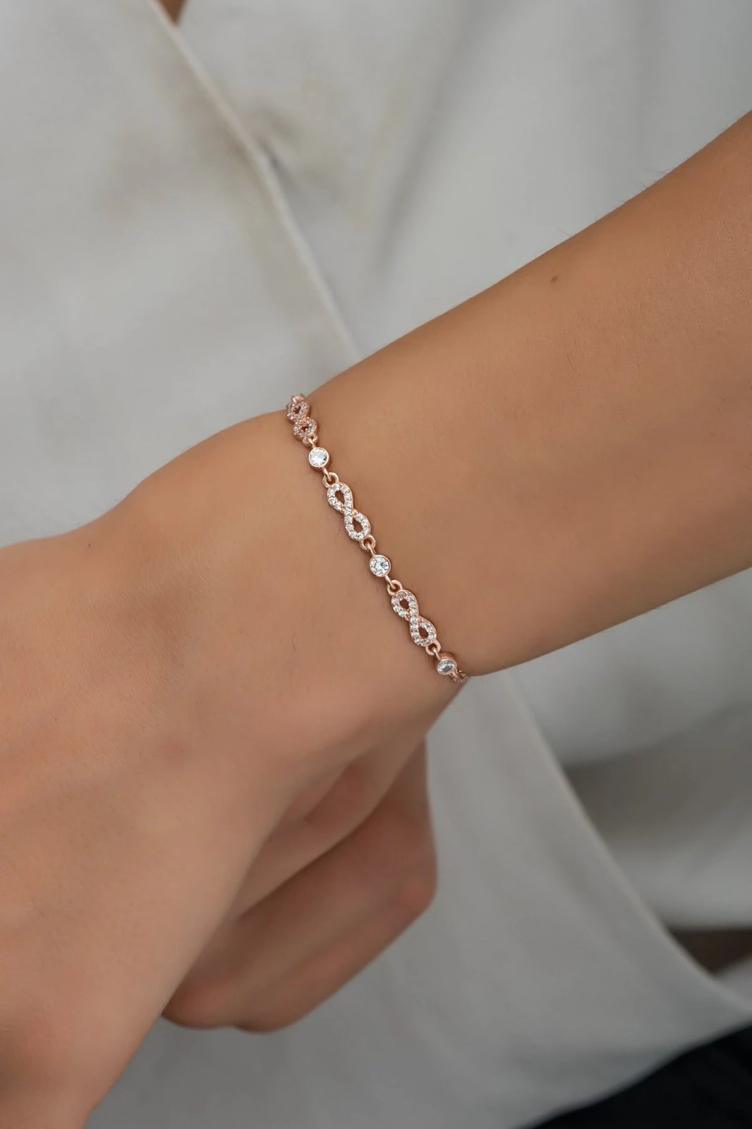 Byzylyk argjendi Jumeon, ngjyrë rozë e bardhë, NRZ99603