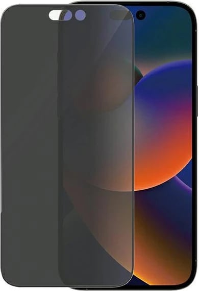 Mbrojtës ekrani xham i temperuar PanzerGlass Ultra-Wide Fit Privacy me EasyAligner për iPhone 14 Pro Max, Antibakterial