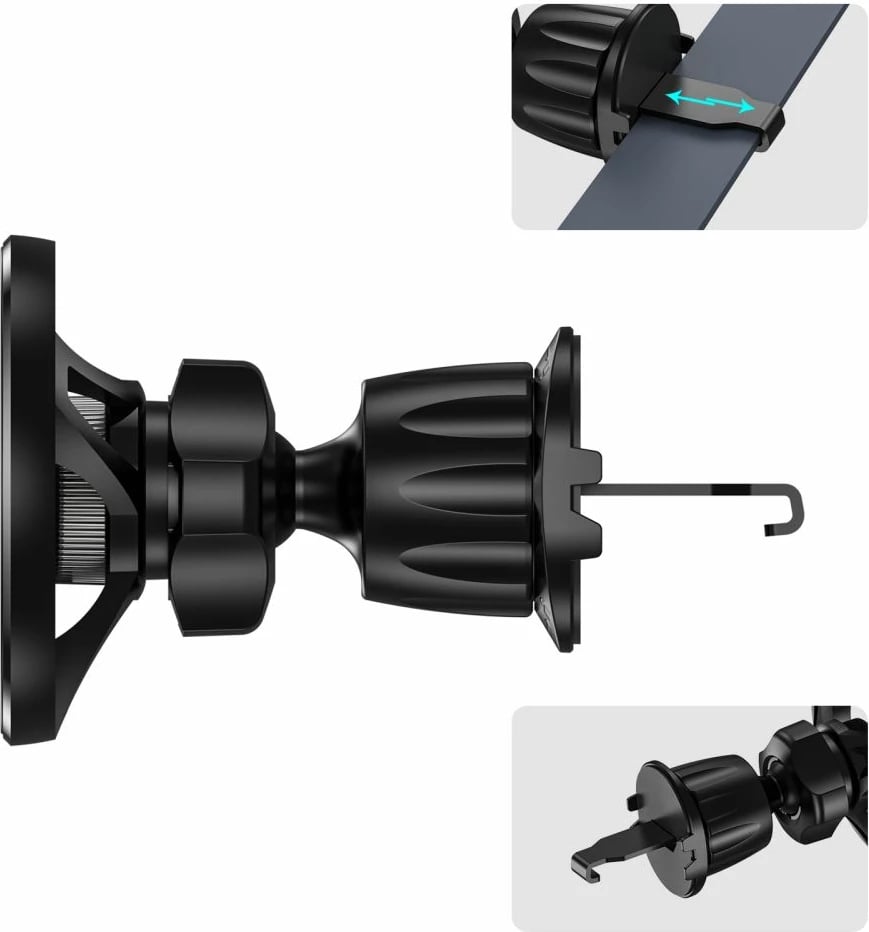 Mbajtëse magnetike për celular Tech-Protect N54 me MagSafe, për ventilator të makinës, e zezë