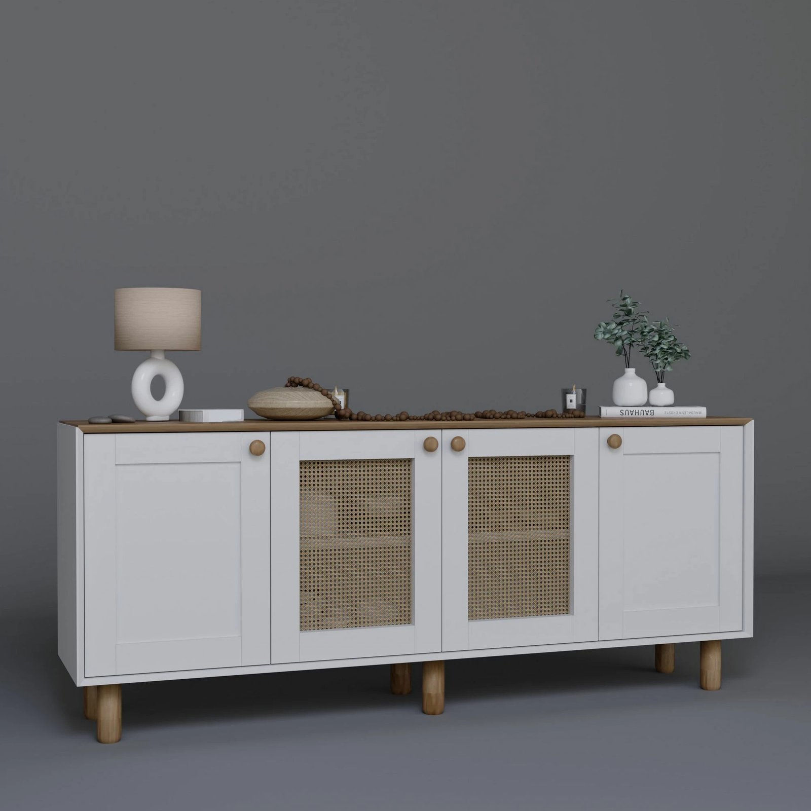 Konsolë boho Skye Decor, ngjyrë arrë e çelët, 1600-145